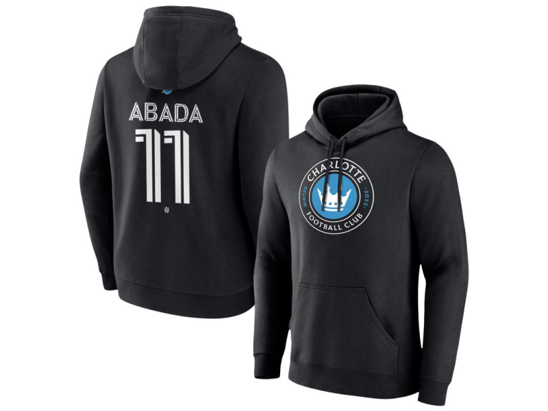 Youth Charlotte FC #11 Liel Abada Team Authentic Pullover Hoodie - Black