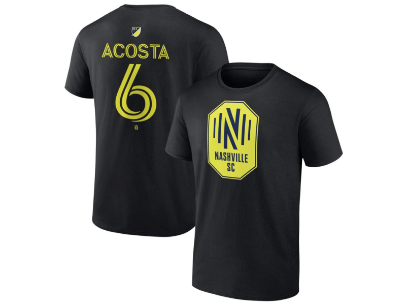 Men's Nashville SC #6 Bryan Acosta Team Authentic T-Shirt - Black