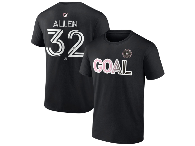 Men's Inter Miami CF Goal #32 Noah Allen T-Shirt - Black