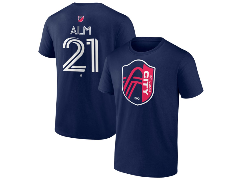 Men's St. Louis City SC #21 Rasmus Alm Team Authentic T-Shirt - Navy