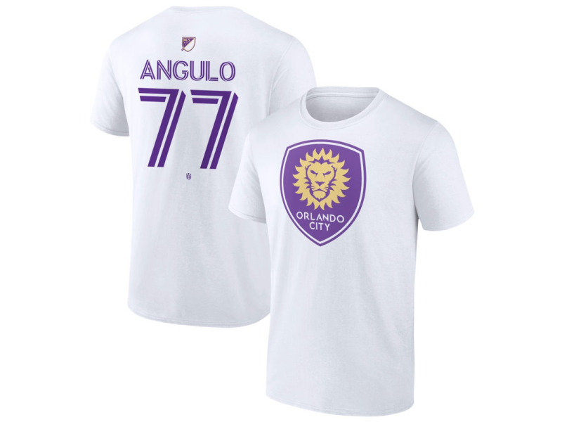 Men's Orlando City SC Authentic Stack #77 Ivan Angulo T-Shirt - White