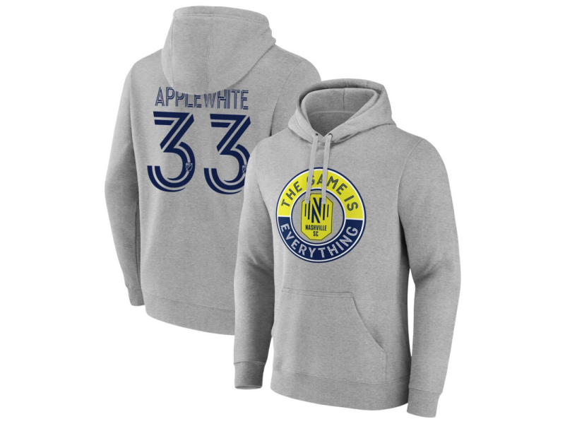 Men's Nashville SC The Game Is Everything #33 Chris Applewhite Pullover Hoodie - Gray