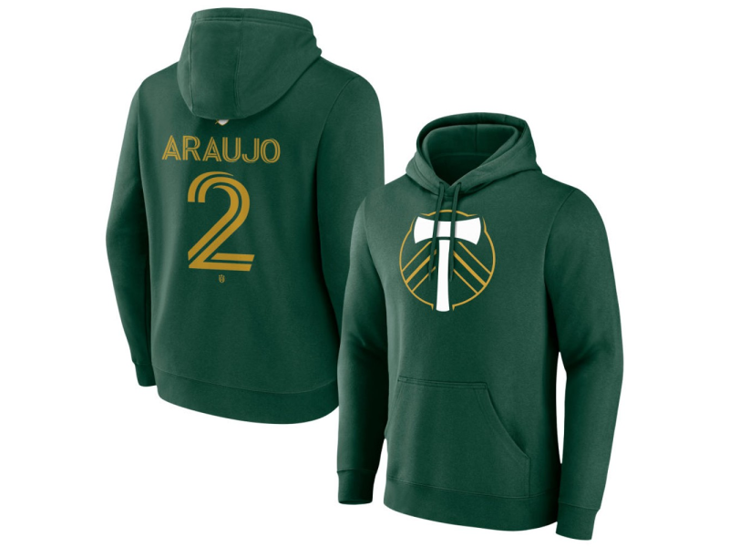 Youth Portland Timbers #2 Miguel Araujo Team Authentic Pullover Hoodie - Green