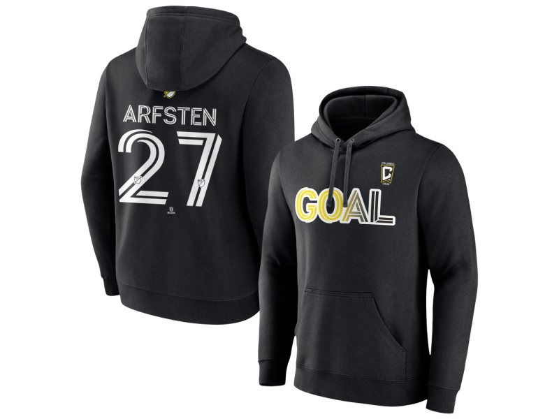 Men's Columbus Crew Goal #27 Max Arfsten Pullover Hoodie - Black