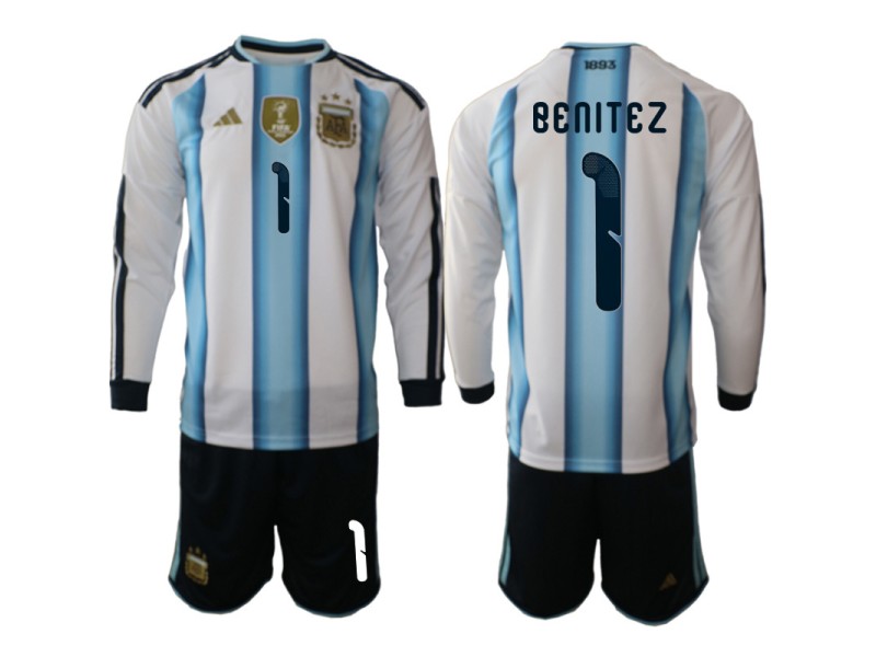 BENITEZ Argentina 2026 World Cup Home Fan Jersey - Blue/White