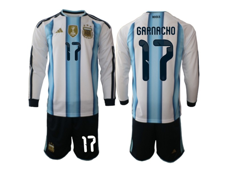 GARNACHO Argentina 2026 World Cup Home Fan Jersey - Blue/White