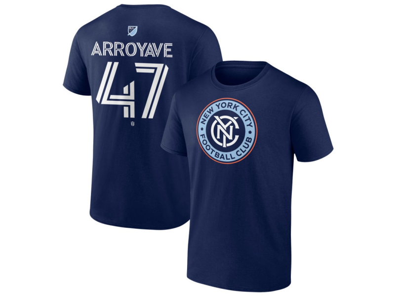 Men's New York City FC #47 Jacob Arroyave Team Authentic T-Shirt - Navy