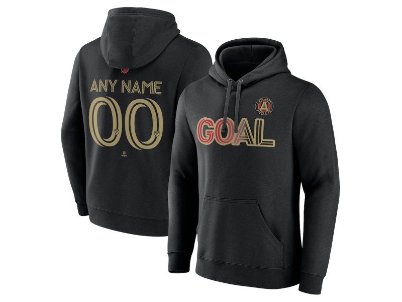 Men's Atlanta United FC Goal Custom Pullover Hoodie - Black