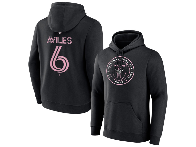 Youth Inter Miami CF Authentic Stack #6 Tomas Aviles Pullover Hoodie - Black