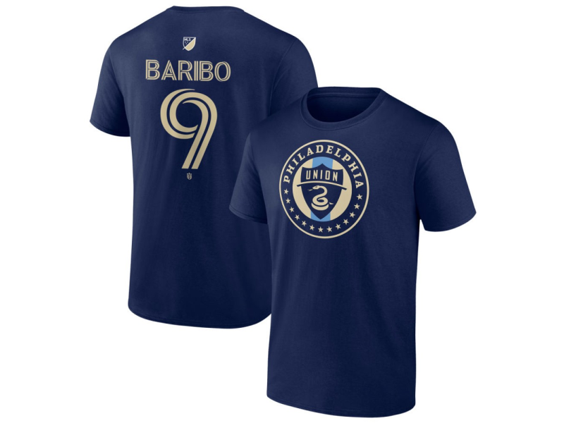 Men's Philadelphia Union #9 Tai Baribo Team Authentic T-Shirt - Navy