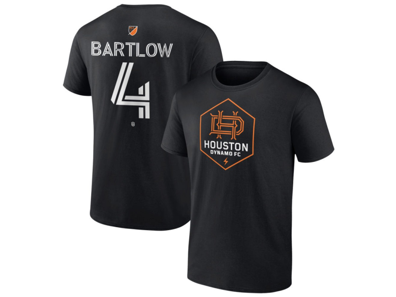 Men's Houston Dynamo FC Authentic Stack #4 Ethan Bartlow T-Shirt - Black