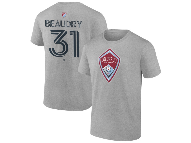 Youth Colorado Rapids #31 Adam Beaudry Team Authentic T-Shirt - Gray