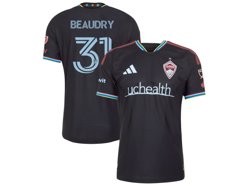 Adam Beaudry Colorado Rapids 2026 Colorful Colorado Player Version Jersey - Black With Patch