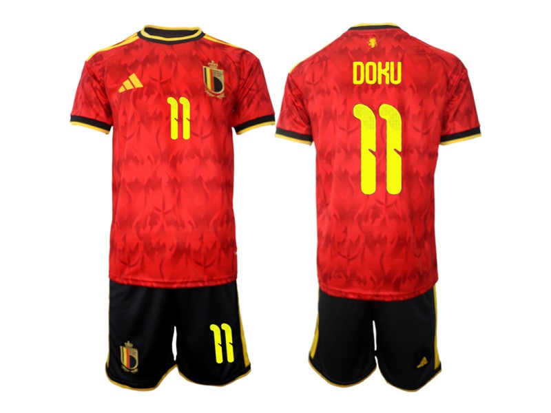 DOKU Belgium 2026 World Cup Home Fan Jersey - Red