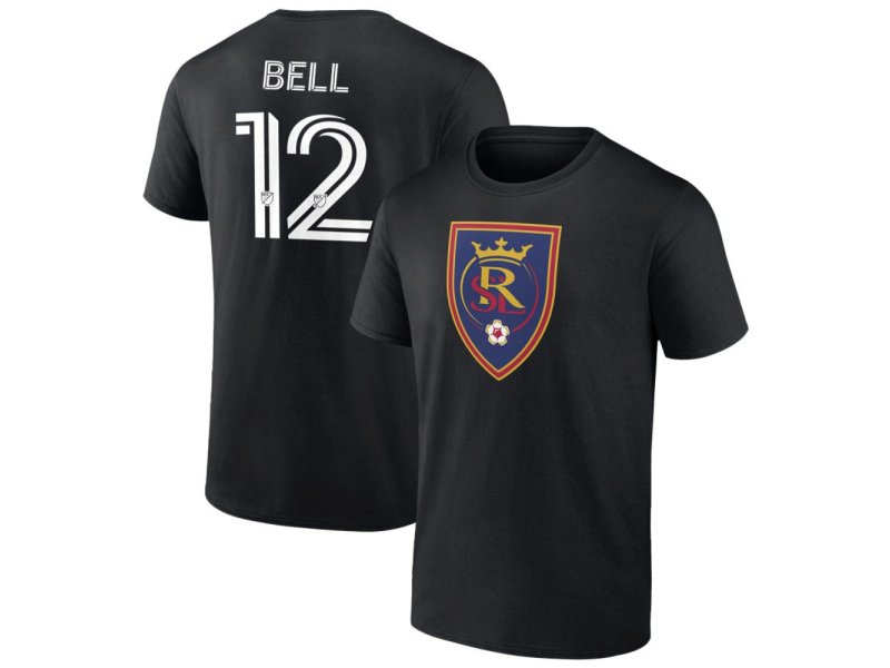 Men's Real Salt Lake #12 Matthew Bell T-Shirt - Black