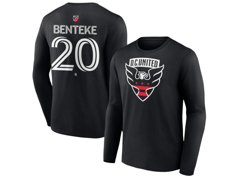 Youth D.C. United #20 Christian Benteke Team Authentic Long Sleeve T-Shirt - Black