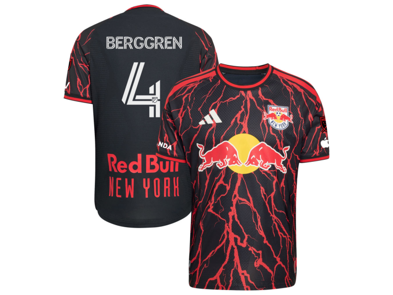 Gustav Berggren New York Red Bulls 2026 The Rooted Edition Player Version Jersey - Black With Patch