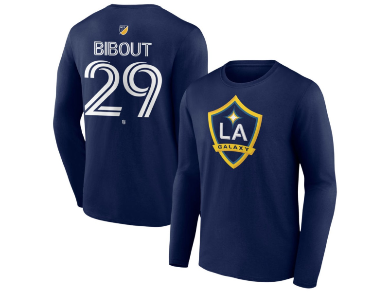 Men's LA Galaxy #29 Aaron Bibout Team Authentic Long Sleeve T-Shirt - Navy