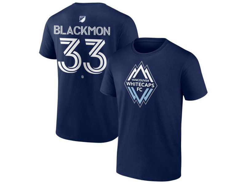 Men's Vancouver Whitecaps FC #33 Tristen Blackmon Team Authentic T-Shirt - Navy