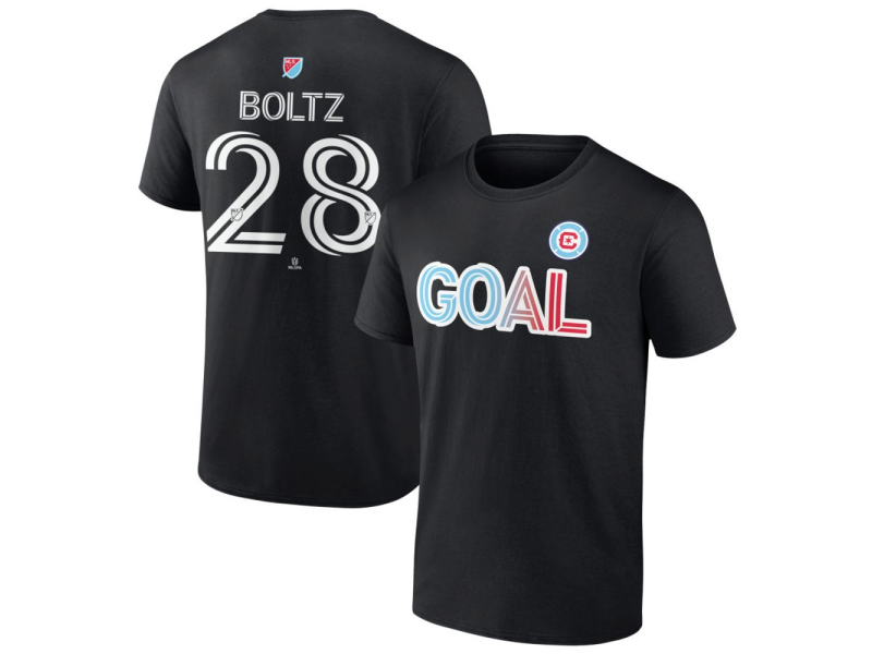 Men's Chicago Fire Goal #28 Dean Boltz T-Shirt - Black