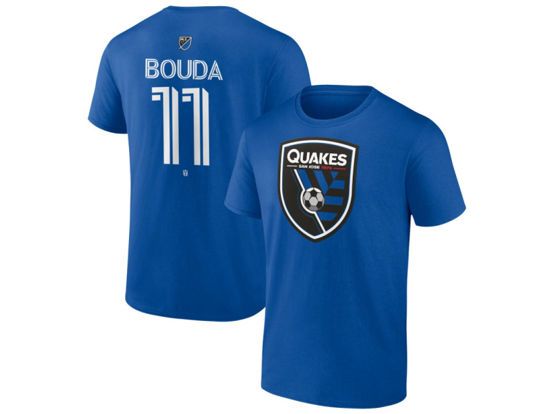 Men's San Jose Earthquakes #11 Ousseni Bouda Team Authentic T-Shirt - Royal