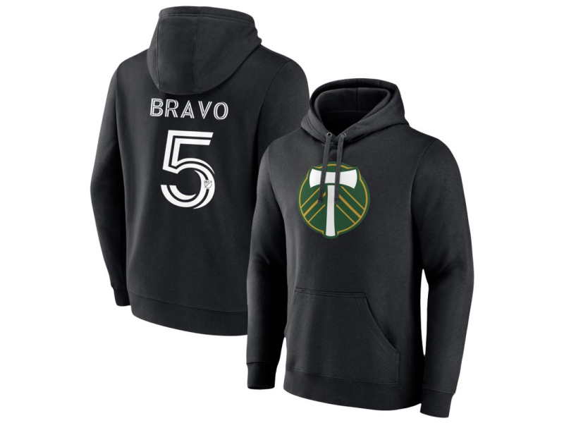 Men's Portland Timbers #5 Claudio Bravo Pullover Hoodie - Black