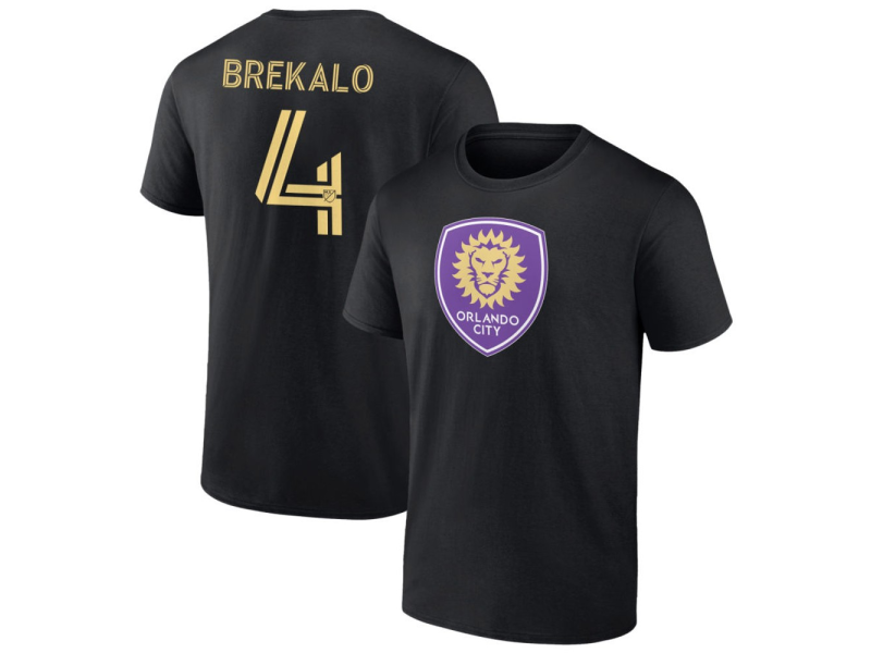 Youth Orlando City SC #4 David Brekalo T-Shirt - Black