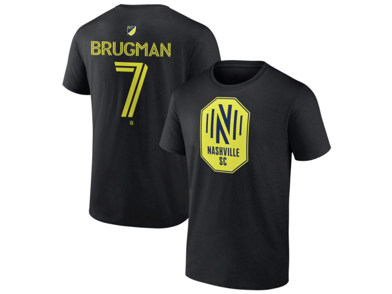Men's Nashville SC #7 Gaston Brugman Team Authentic T-Shirt - Black