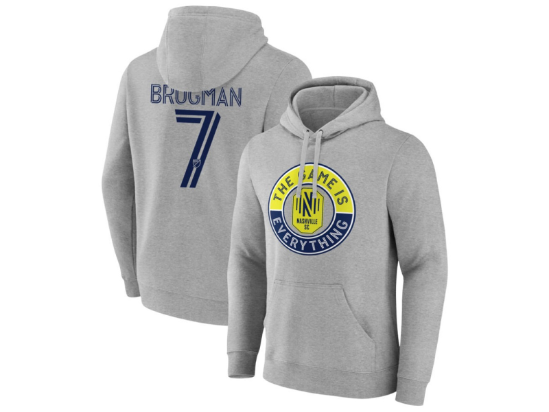 Men's Nashville SC The Game Is Everything #7 Gaston Brugman Pullover Hoodie - Gray