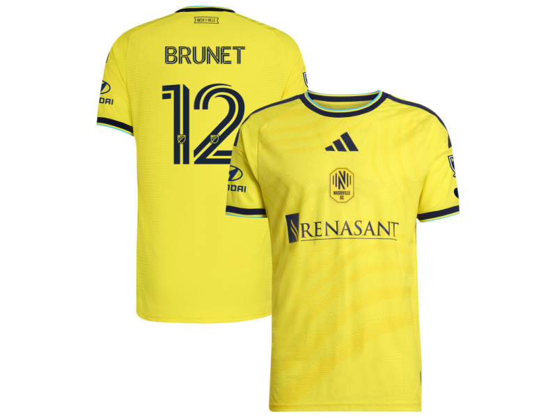 Charles-Emile Brunet Nashville SC 2026 The Reverb Edition Player Version Jersey - Yellow With Patch