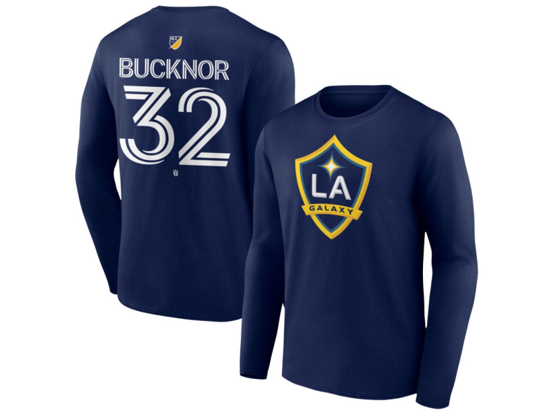 Youth LA Galaxy #32 Jason Bucknor Team Authentic Long Sleeve T-Shirt - Navy
