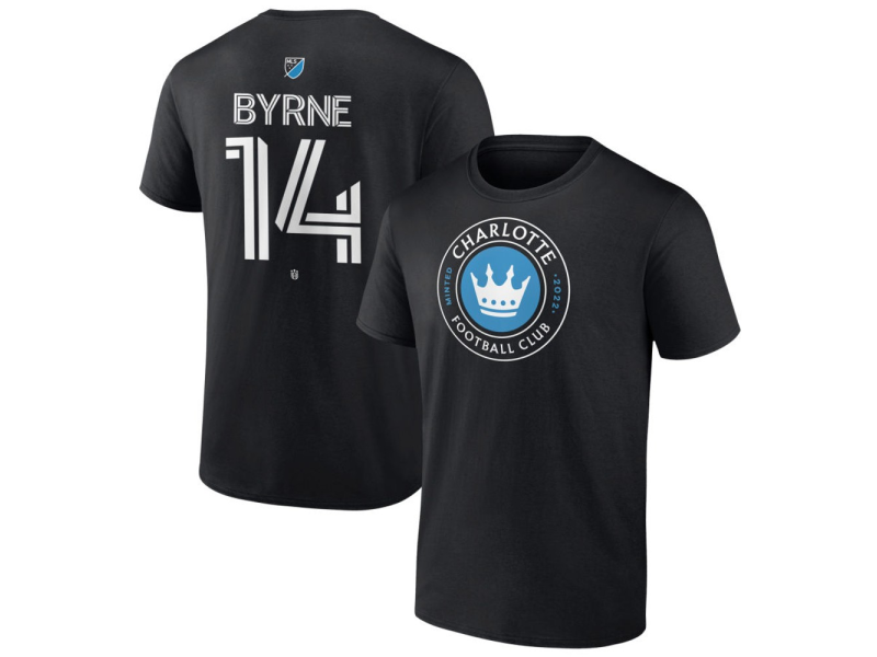Men's Charlotte FC #14 Nathan Byrne Team Authentic T-Shirt - Black