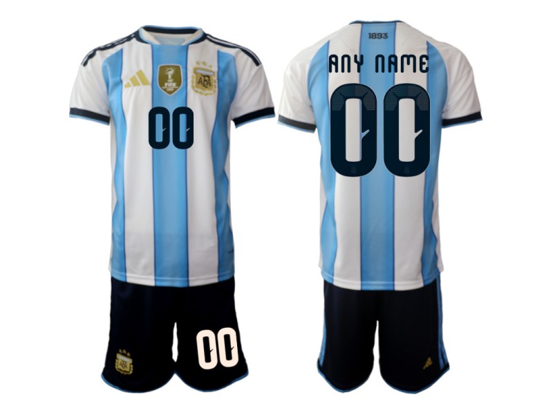 Custom Argentina 2026 World Cup Home Fan Jersey - Blue/White