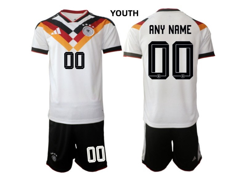 Youth Custom Germany 2026 World Cup Home Fan Jersey - White