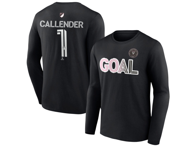 Men's Inter Miami CF Goal #1 Drake Callender Long Sleeve T-Shirt - Black