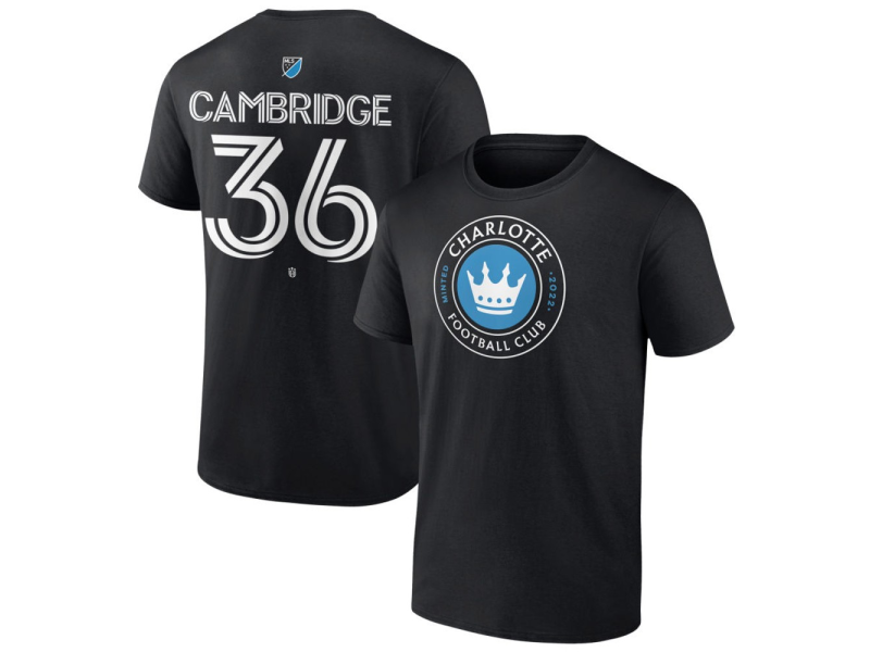 Men's Charlotte FC #36 Brandon Cambridge Team Authentic T-Shirt - Black