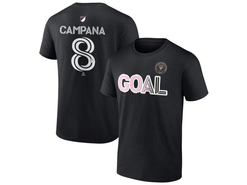 Men's Inter Miami CF Goal #8 Leonardo Campana T-Shirt - Black