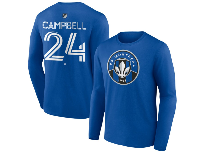 Men's CF Montreal #24 George Campbell Team Authentic Long Sleeve T-Shirt - Royal
