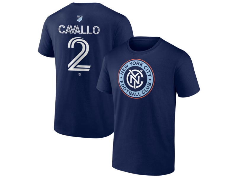 Youth New York City FC #2 Nico Cavallo Team Authentic T-Shirt - Navy