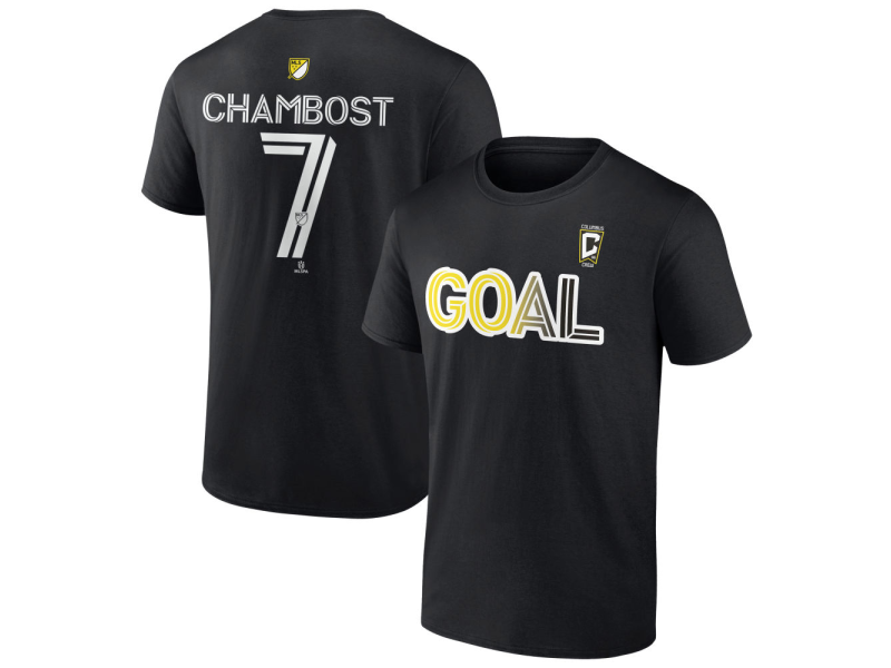 Men's Columbus Crew Goal #7 Dylan Chambost T-Shirt - Black