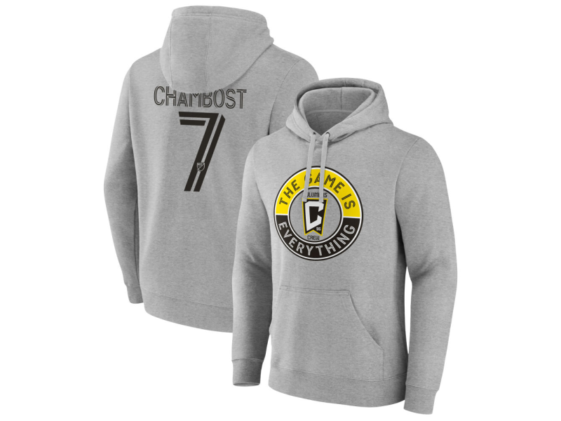 Men's Columbus Crew The Game Is Everything #7 Dylan Chambost Pullover Hoodie - Gray