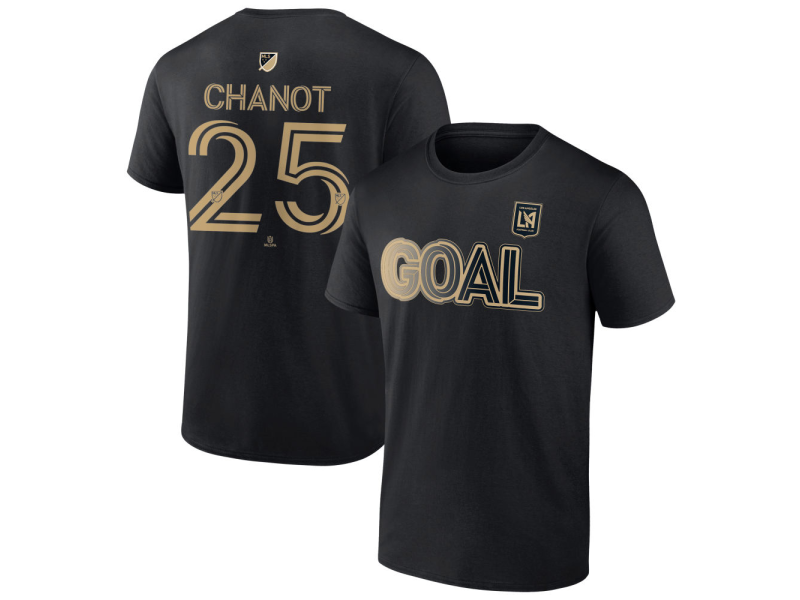 Men's LAFC Goal #25 Maxime Chanot T-Shirt - Black