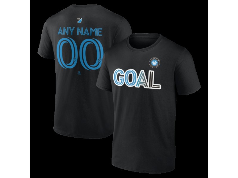 Men's Charlotte FC Goal Custom T-Shirt - Black