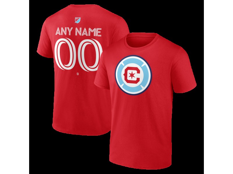 Youth Chicago Fire Authentic Stack Custom T-Shirt - Red