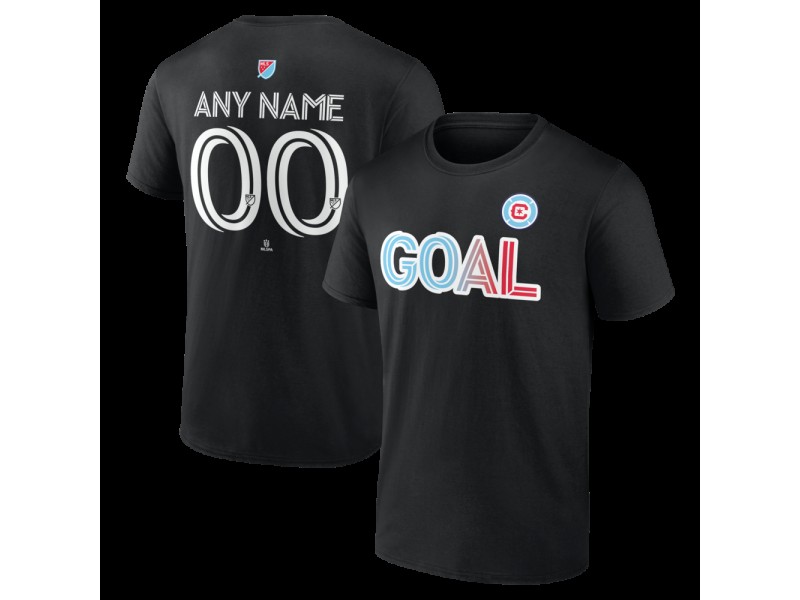Youth Chicago Fire Goal Custom T-Shirt - Black