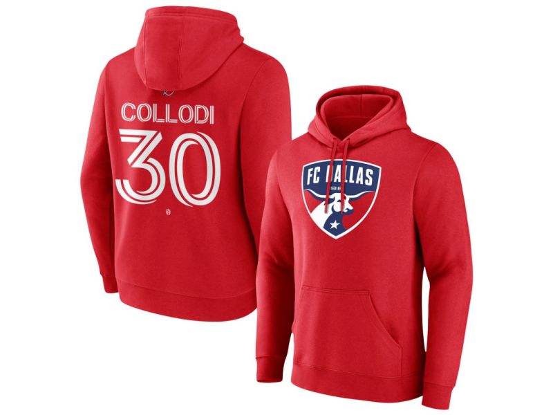 Men's FC Dallas #30 Michael Collodi Team Authentic Pullover Hoodie - Red
