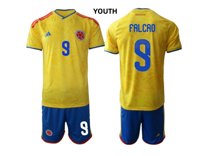 Youth FALCAO Colombia 2026 World Cup Home Fan Jersey - Yellow