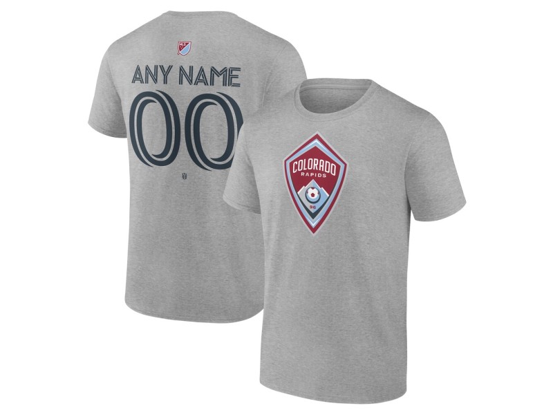 Youth Colorado Rapids Custom Team Authentic T-Shirt - Gray