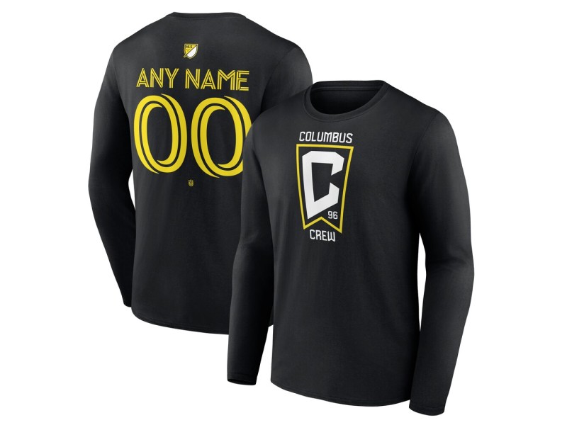 Youth Columbus Crew Custom Team Authentic Long Sleeve T-Shirt - Black