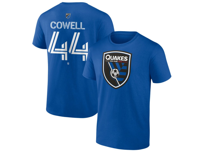 Men's San Jose Earthquakes #44 Chance Cowell Team Authentic T-Shirt - Royal